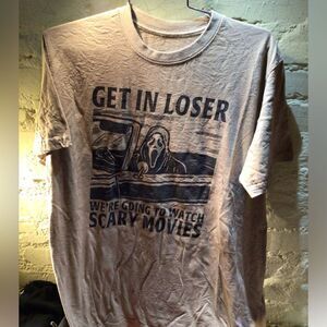 🎃👽Scream tee Graphic Beige T-Shirt